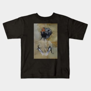 The girl with butterflies in her hair Kids T-Shirt